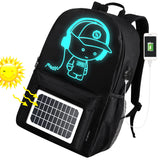 Fashion Backpack Solar Powered Charging Backpack Waterproof Oxford Large School Backpack for Teenagers Schoolbag Trend