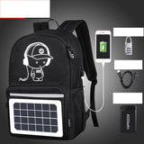 Fashion Backpack Solar Powered Charging Backpack Waterproof Oxford Large School Backpack for Teenagers Schoolbag Trend