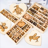 Baby DIY Twig Toy Original Nature Wood Art & Craft Handmade Creative Wooden Blocks Toy Drawing On Wood Educational Originality