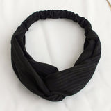 Knitted cross hair band for makeup mask