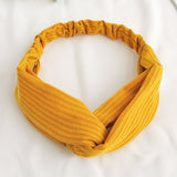 Knitted cross hair band for makeup mask