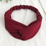 Knitted cross hair band for makeup mask