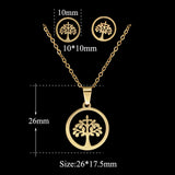 Stainless Steel Life Tree Set Diy Fashion Titanium Steel Jewelry