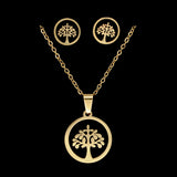 Stainless Steel Life Tree Set Diy Fashion Titanium Steel Jewelry