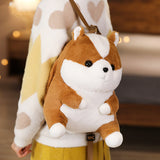 Plush Animals Backpacks Kids Stuffed Backpack Dog Pig Shiba Inu Plush School Bag