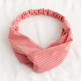 Knitted cross hair band for makeup mask