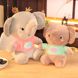 Cartoon elephant plush toy figurine