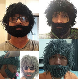 Halloween party spoof knit wool hats handmade beard men and women wig hats