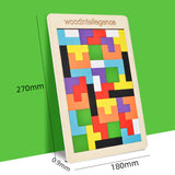 Wooden Magnetic Tetris Blocks Kids Toys Russian 3D Puzzle