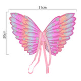 Kids Wings Wands Butterfly Rainbow Wings For Girls Princess Fairy Wings Children Halloween Cosplay Costume Accessories