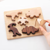 Mongolian Dinosaur Puzzle Children's Puzzle Wooden Grab Board Toy