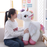 Kawaii unicorn stuffed toys giant stuffed horse toys for kids sweet doll home decor lover birthday gift