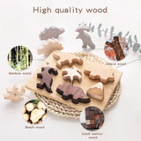 Mongolian Dinosaur Puzzle Children's Puzzle Wooden Grab Board Toy