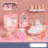 Bunny Bedroom Kitchen Girl Doll Cake Play House Children's Toys