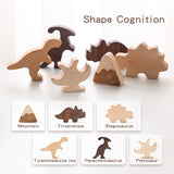 Mongolian Dinosaur Puzzle Children's Puzzle Wooden Grab Board Toy