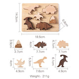 Mongolian Dinosaur Puzzle Children's Puzzle Wooden Grab Board Toy